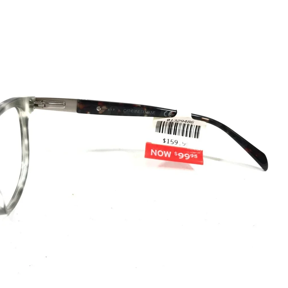 Catherine Deneuve CD0412 020 Eyeglasses Frames Gray Tortoise Cat Eye 52-16-135